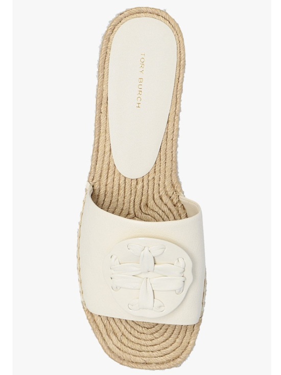 Tory Burch Shoes - TORY BURCH Sandals NEW Double T Espadrille Slides Size 8